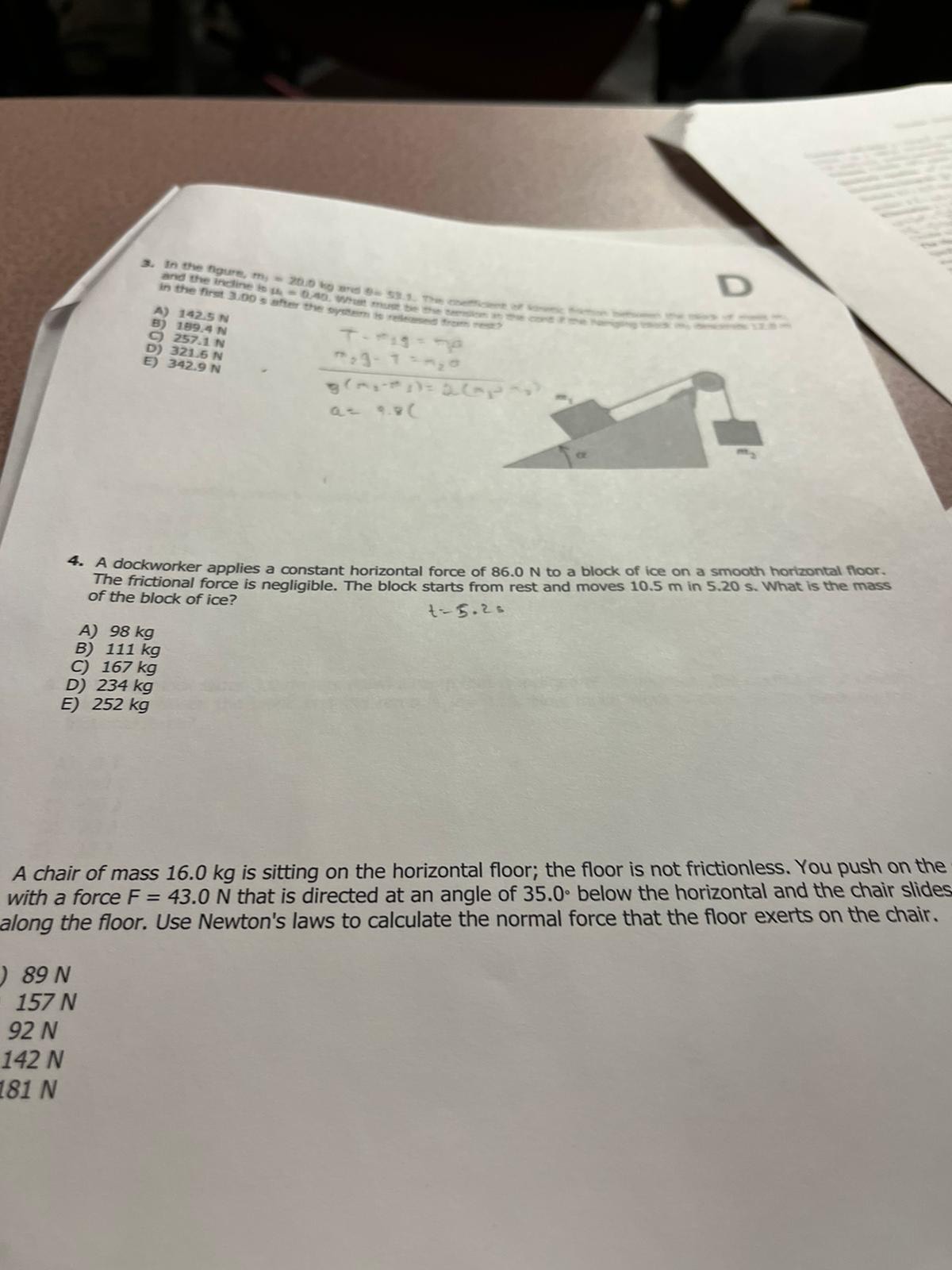 Scantron care.' Use the rotrnu/a sheet (last page of exam booklet) and