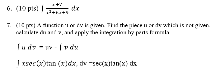 Please show all work, step by step. Thank you so much! x+7