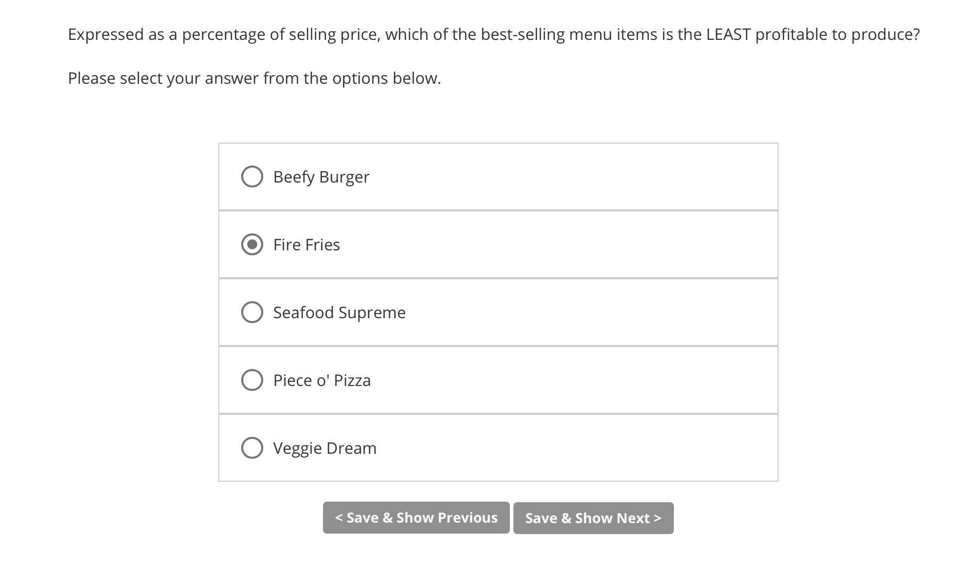 Veggie Dream X Results from a recent survey with Get Food Now