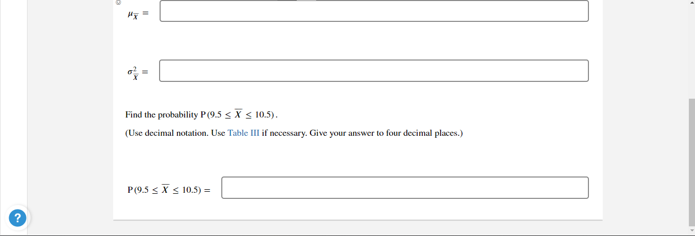 and the variance 6}? of the distribution of Y. (Use decimal notation.
