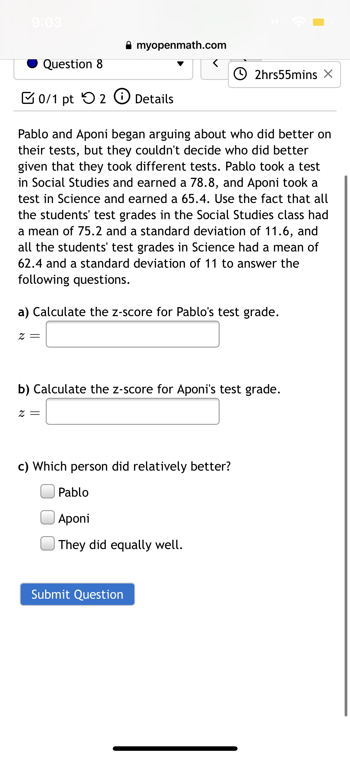 2.6 in a 2 credit Music course 2.6 in a 4 credit