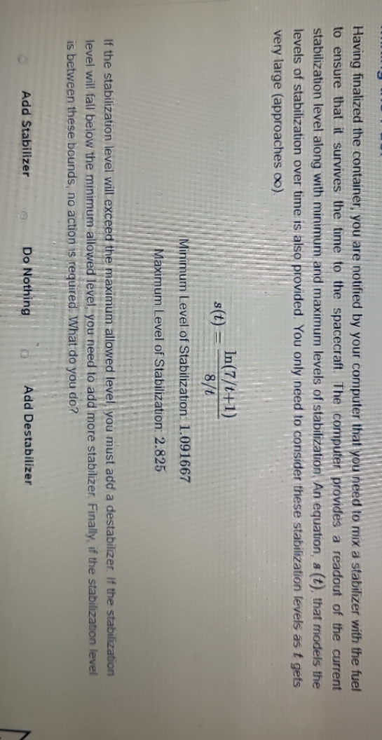 Having finalized the container, you are notified by your computer that