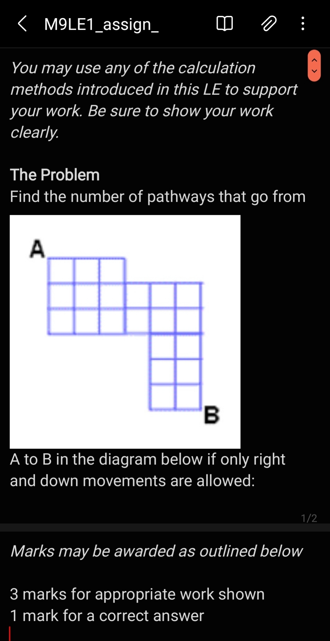< M9LE1 _ assign _ 0 You may use any of the