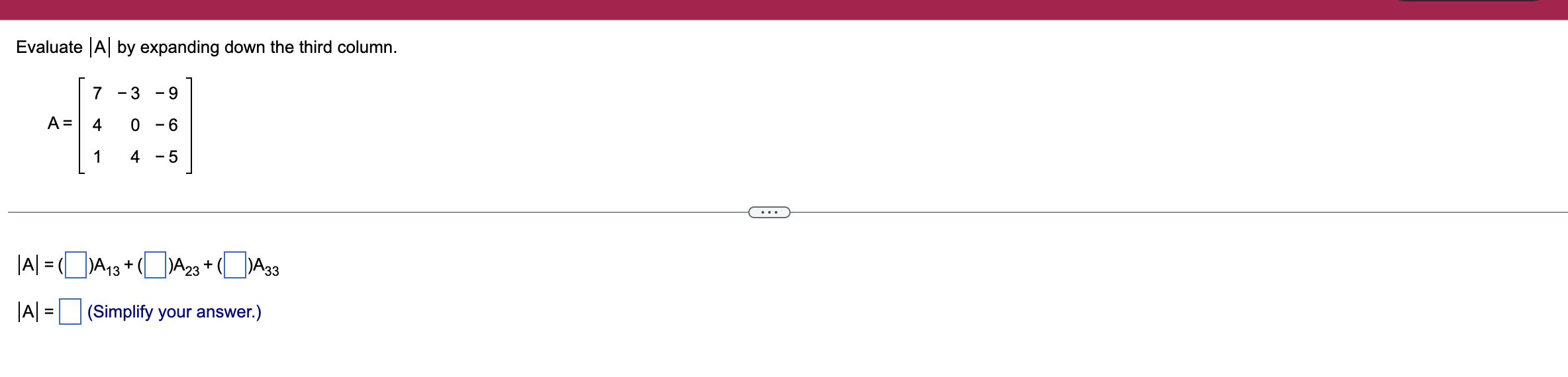 ()A13+ ()A23 + ()As3 |Al = (Simplify your answer.)Graph the system of