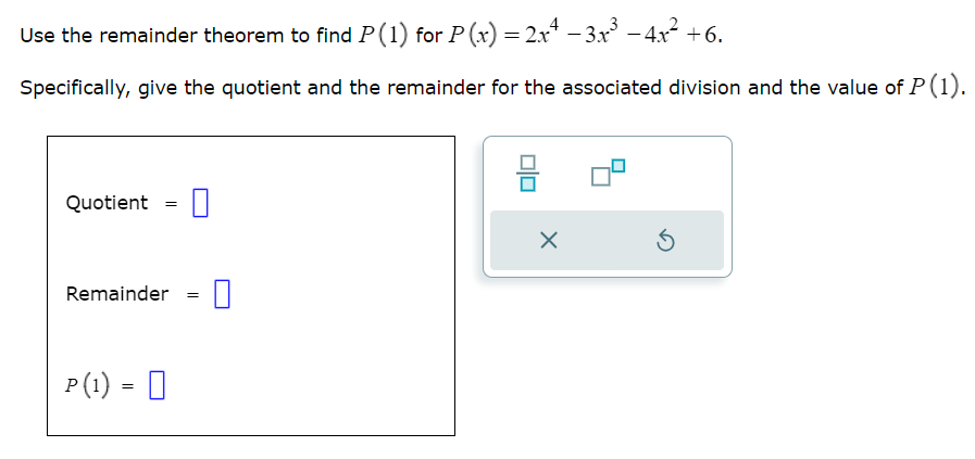 the correct behavior. - Click on the graph icon. Use the remainder