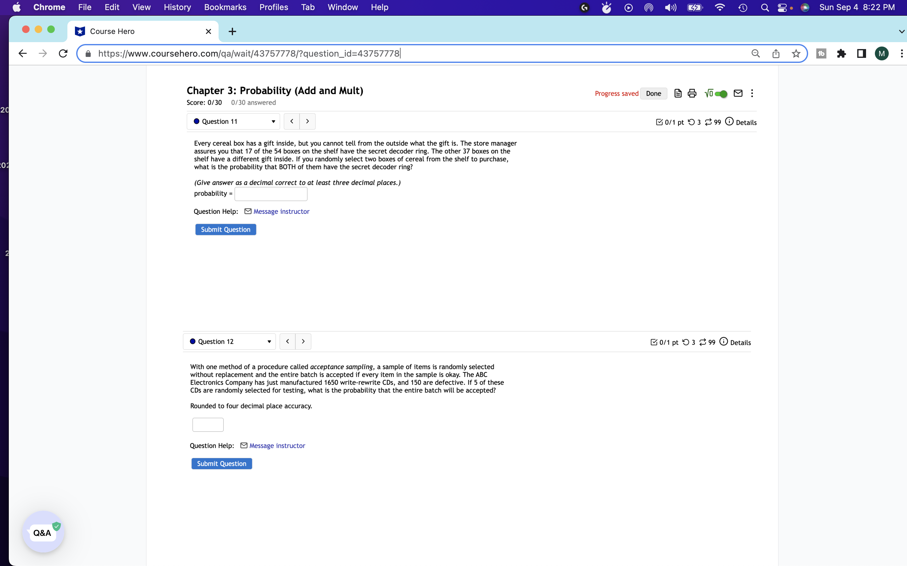 decimal to 4 places. Question Help: Message instructor Q&A Submit QuestionFinder File