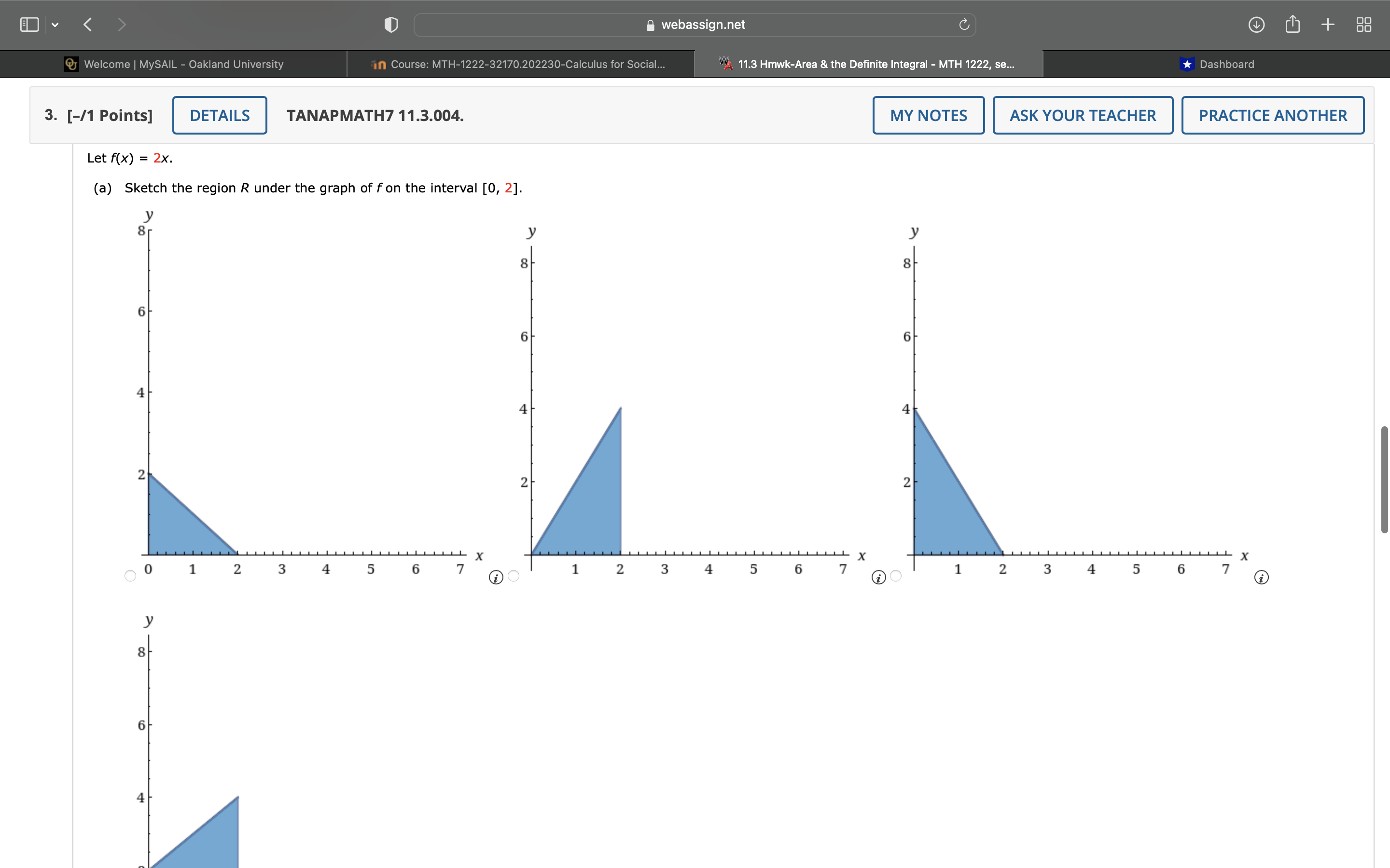 the partition of the interval into the subintervals shown in the accompanying