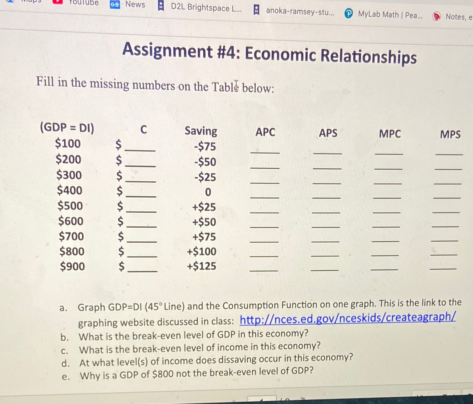 I need help filling in the missing numbers on the table and