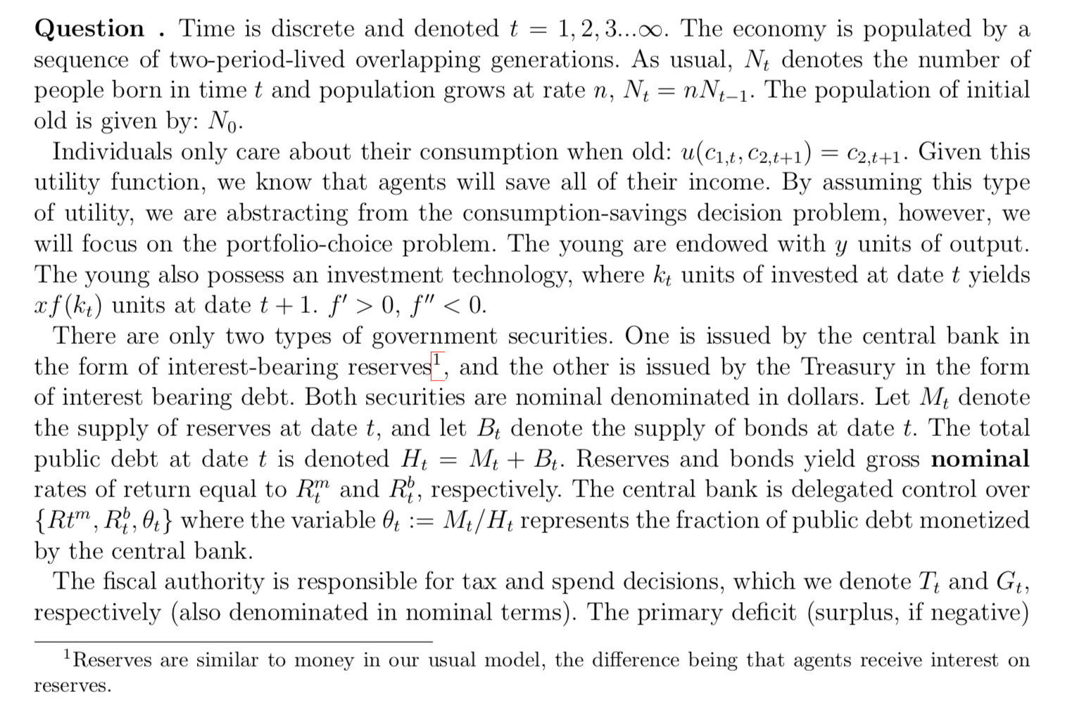 when old: u(c1,g,02,+1) 2 cu\". Given this utility function, we know that