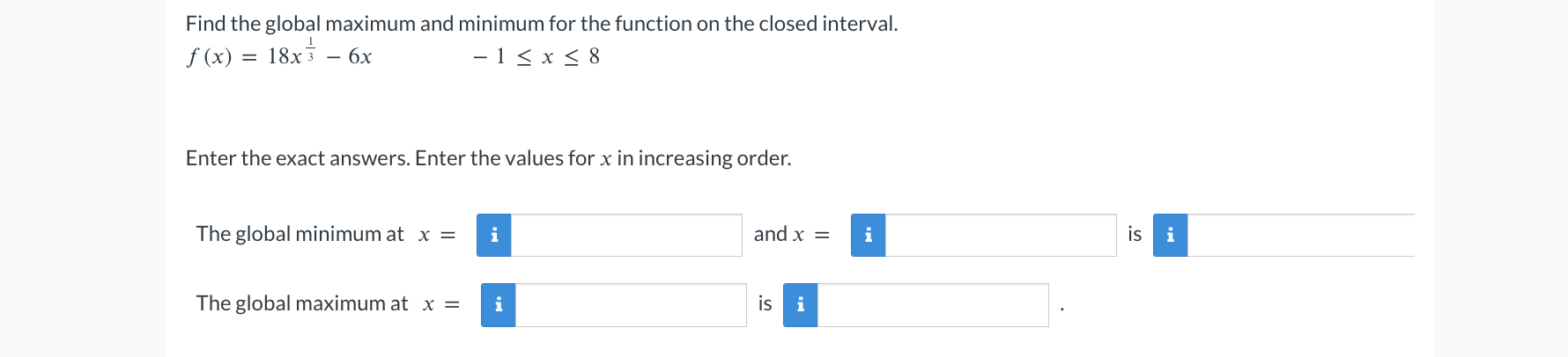 x52 Round your answers to three decimal places, if necessary. The global