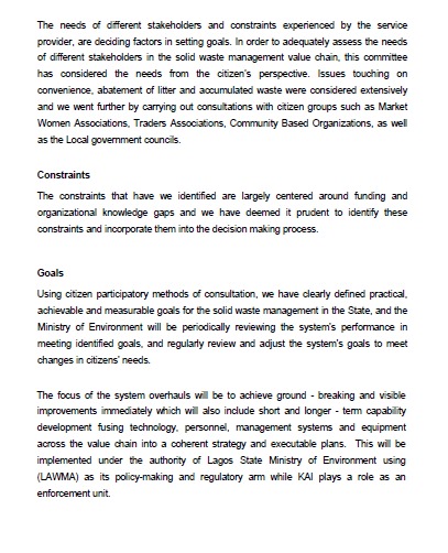 properly manage solid waste in the State. The deficit in assets on