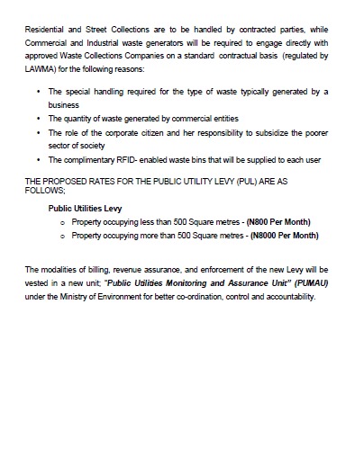 operation of LAWMA and the operators, but also on the active involvement