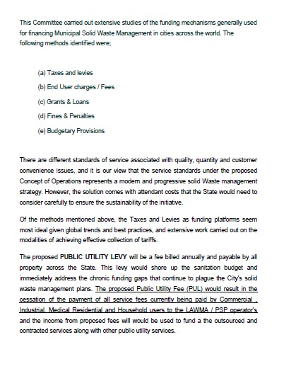 LAWMA but they in turn must provide an efficient service, with a