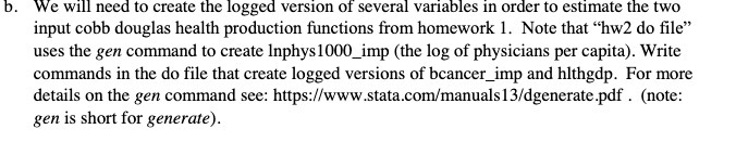 variables in order to estimate the two input cobb douglas health production