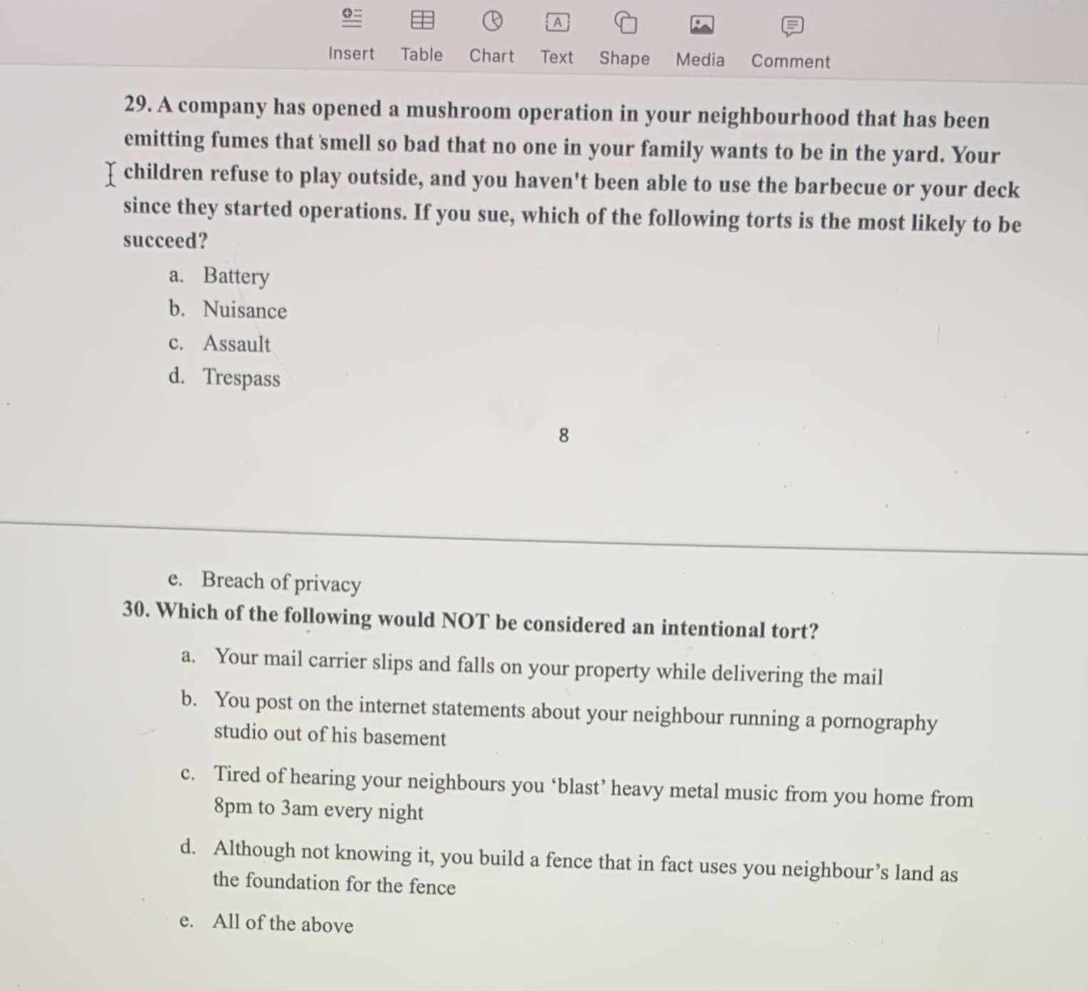  A Insert Table Chart Text Shape Media Comment 29. A company