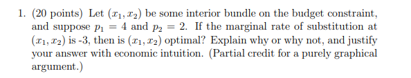  1. (20 points) Let ($1, 12) be some interior bundle on