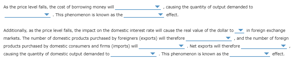 by domestic consumers and rms (imports) will V . Net exports will