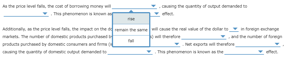 therefore V causing the quantity of domestic output demanded to V .