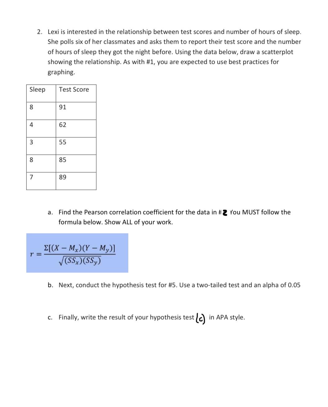 Please help with and explain problem #2! Thank you! 2. Lexi is