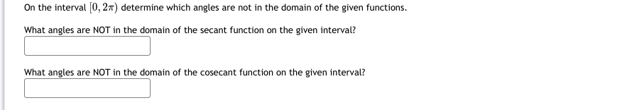 the interval [0, Err) determine which angles are not in the domain