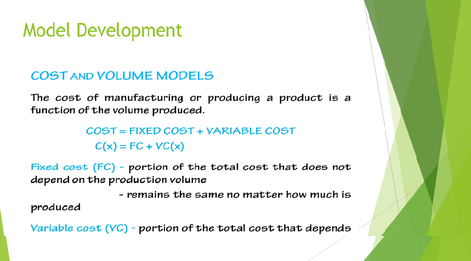 x thousand units of a particular kind of coffee maker when the