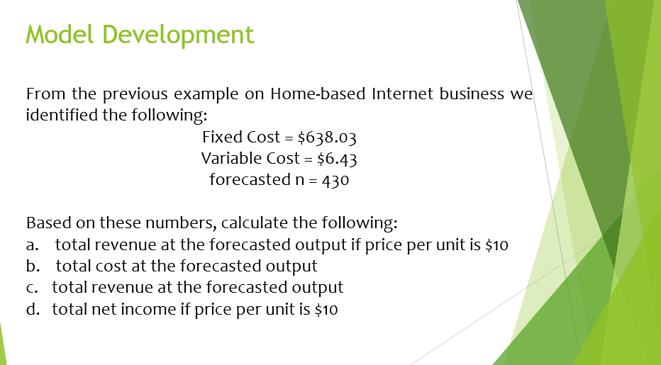 product. d. How many units must be sold in orderto break even?