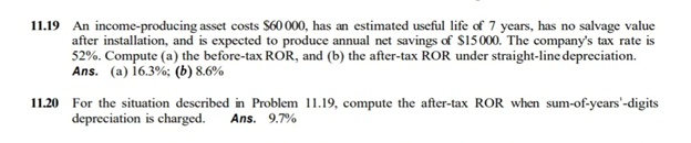 Note: All items Must Show: Given, Required, Formulas used, and Final Solution