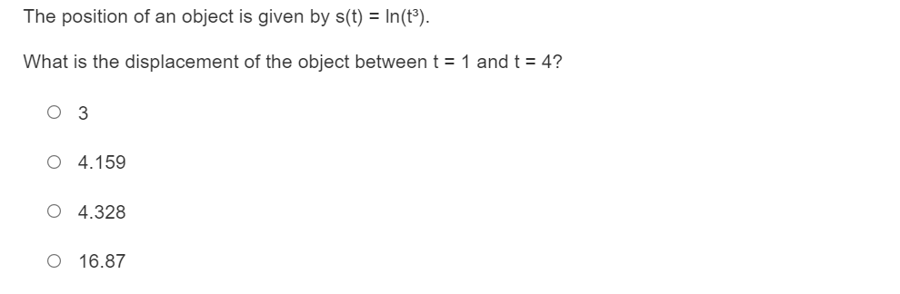 O 4.159 O 4.957 Find the area between the curve of y