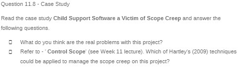 Software a Victim of Scope Creep and answer the following questions. What