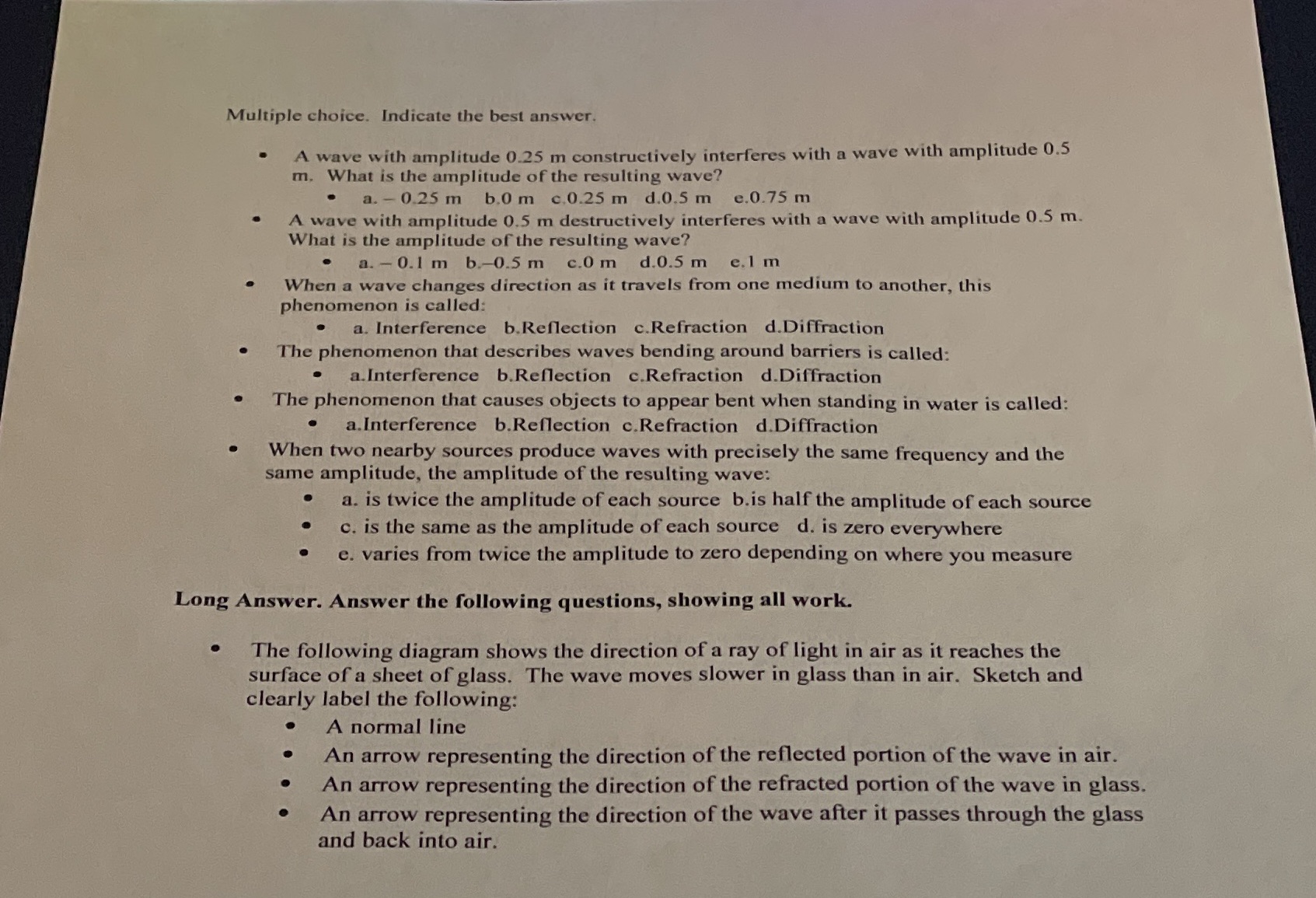 Module 6 topic 2 Please help show work Multiple choice. Indicate the
