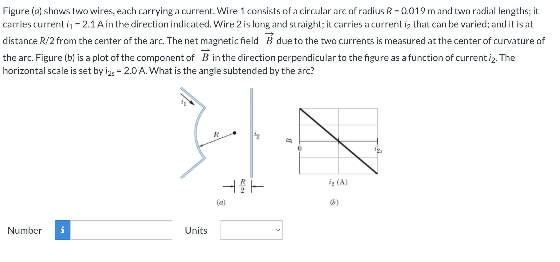 Figure (0) shows two wires, each carrying a current. Wire 1