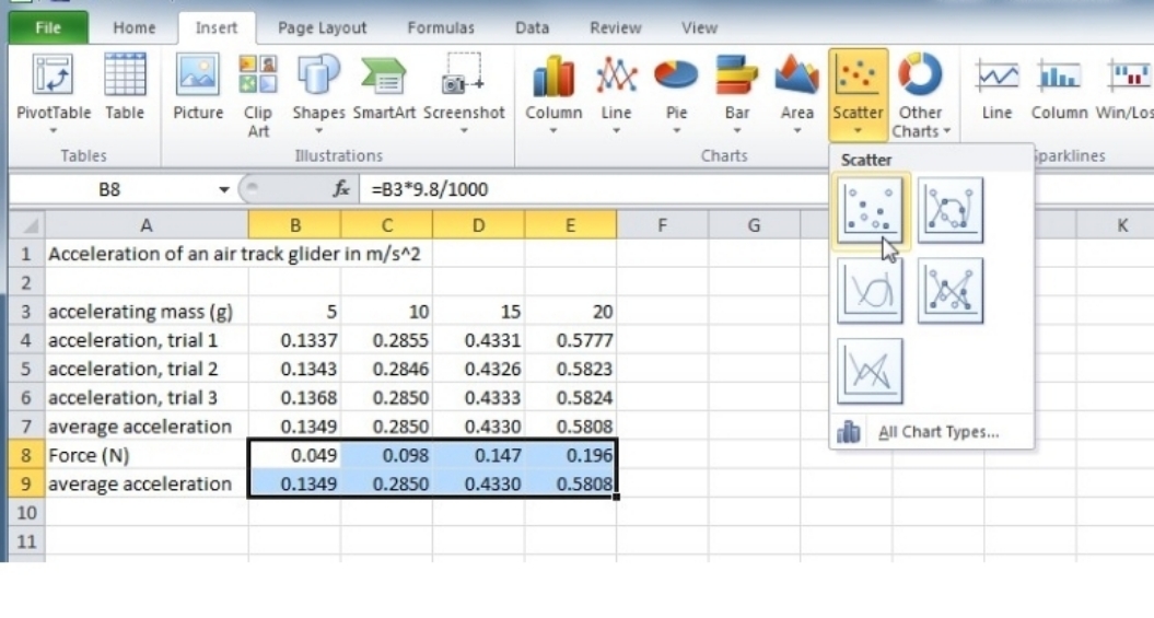 I'm learning how to use Excel. My teacher asked us to solve.