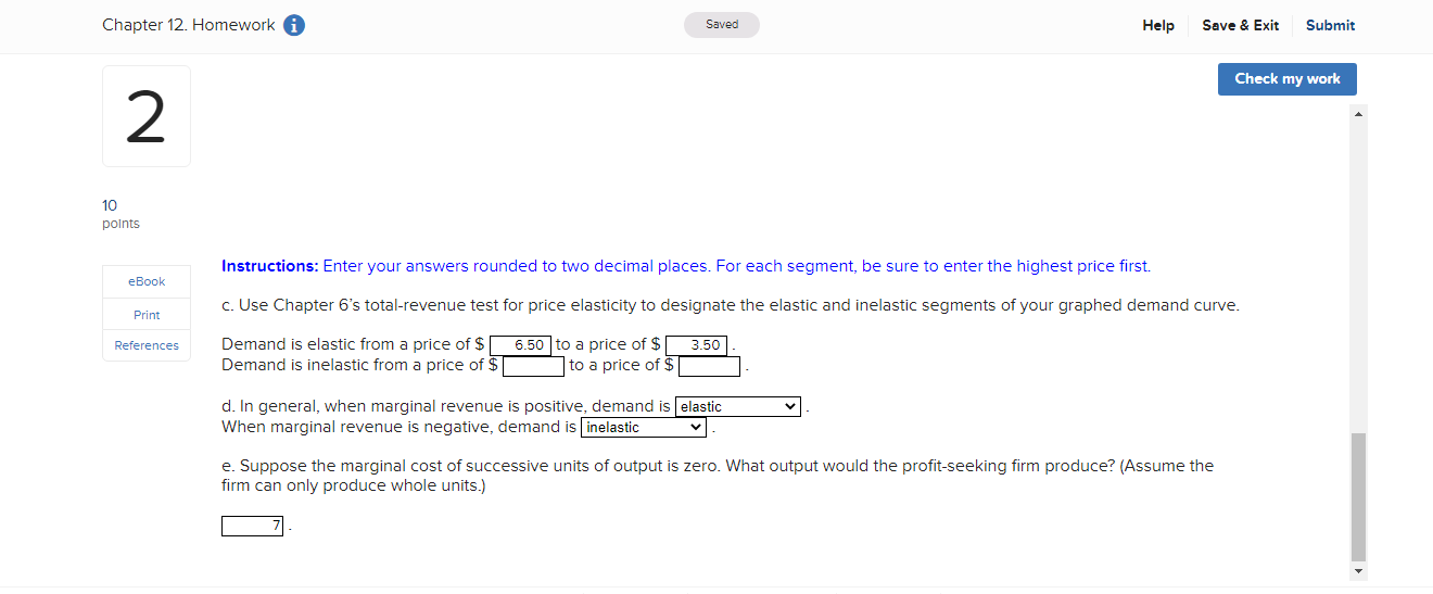 part C. \fChapter 12, Homework 0 10 points eEuok Print Refers nces