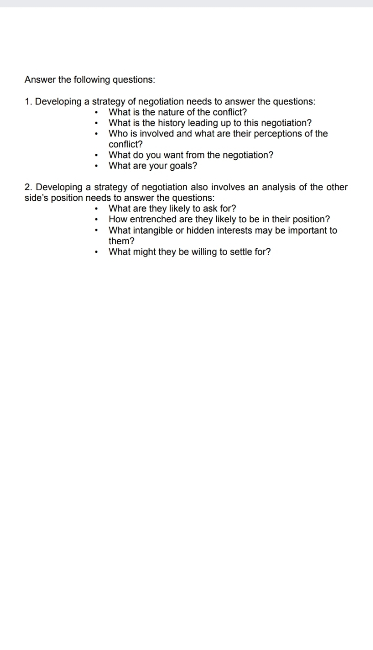 course -MGN 310 Answer the following questions: 1. Developing a strategy of