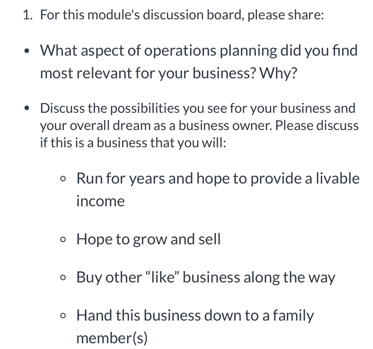 Paws and Wings pet store 1. For this module's discussion board, please