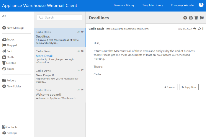 Specific You can't believe your luck! You just started working for Appliance