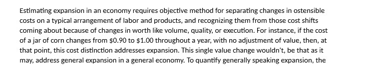 in ostensibly costs on a typical arrangement of labor and products, and