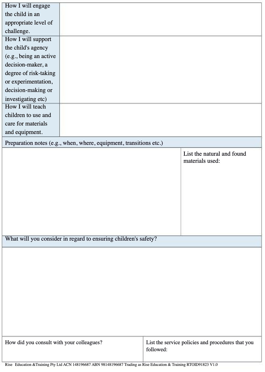 challenge. W the child's agency (e.g., being an active decision-maker, a degree