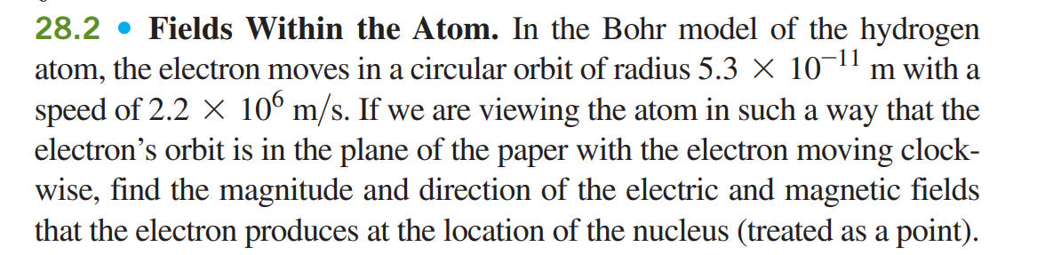 28.2 0 Fields Within the Atom. In the Bohr model of