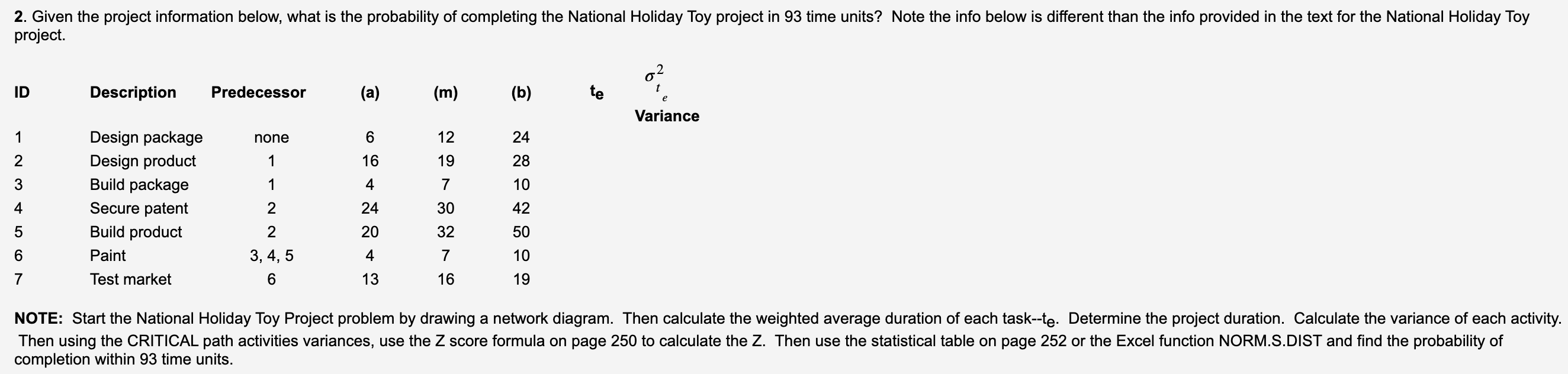 provided in the text for the National Holiday Toy project. 2 ID