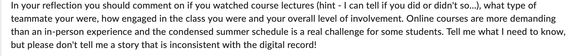 Participation reflection, please answer precisely and thoroughly In your reflection you should