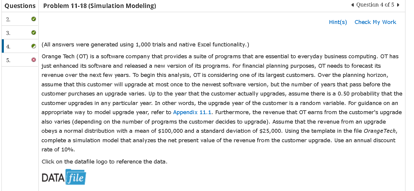 standard deviation of net present value? Round your answer to the nearest