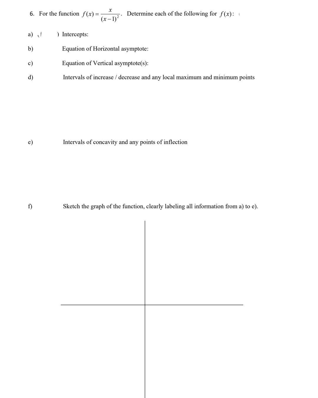 of x does f (x) have a point of inflection? a. x
