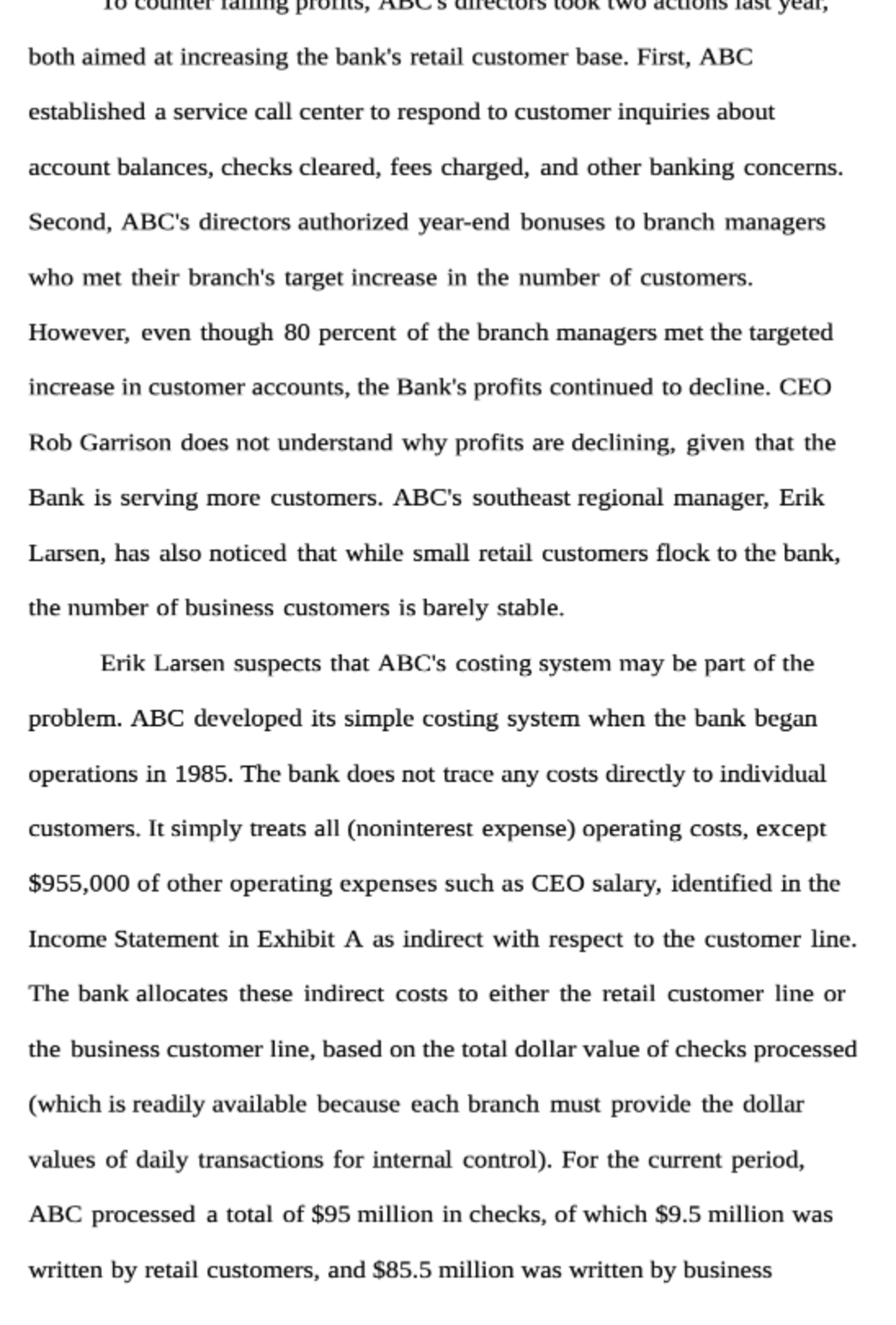 costs shown in Exhibit B for thisEXHIBIT A Consolidated Income Statement For