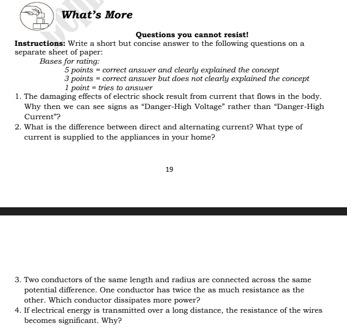 concept 3 points = correct answer but does not clearly explained the