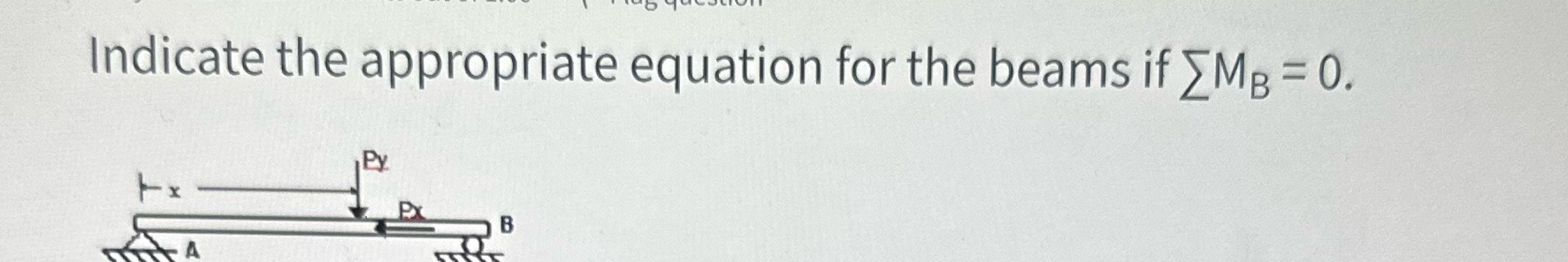 Indicate the appropriate equation for the beams if EMB = 0.
