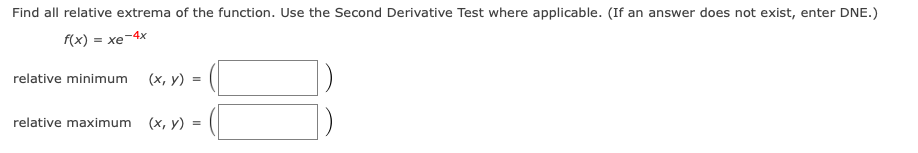 does not exist, enter DNE.) f(x) = x2 - 3x + 9