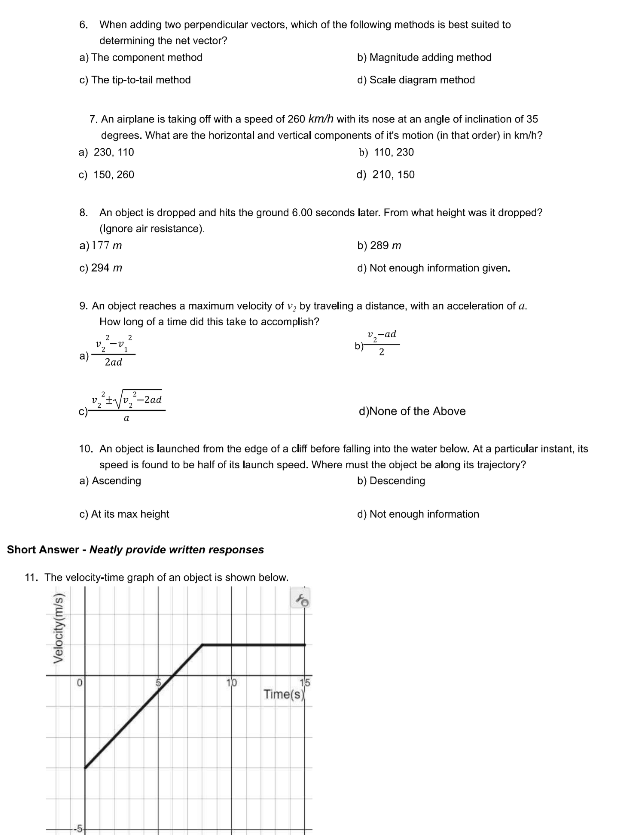 bl Displacement '5 Increasmg c) Velocity is constant C\" None Of the
