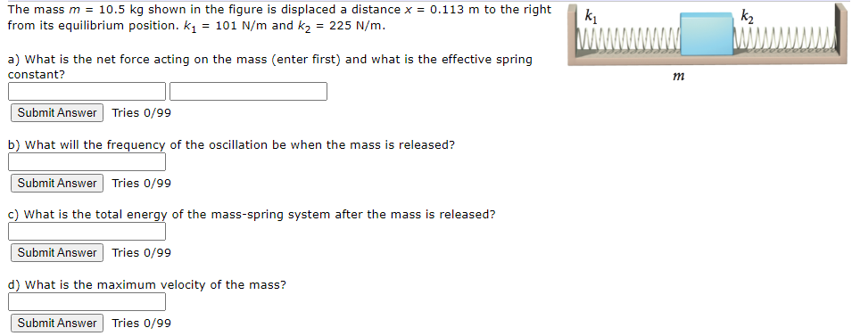 of a length ; and pendulum (d): a mass M is attached