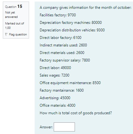 Could you please help me with these ones? Question 15 A company